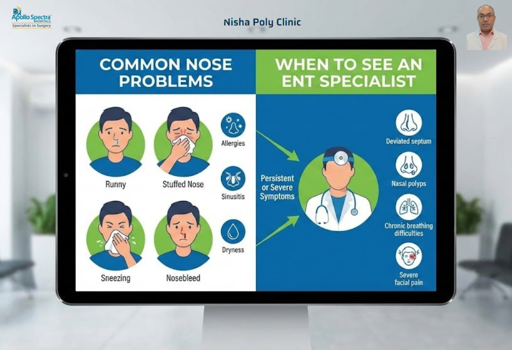 Common Nose Problems and When to See an ENT Specialist