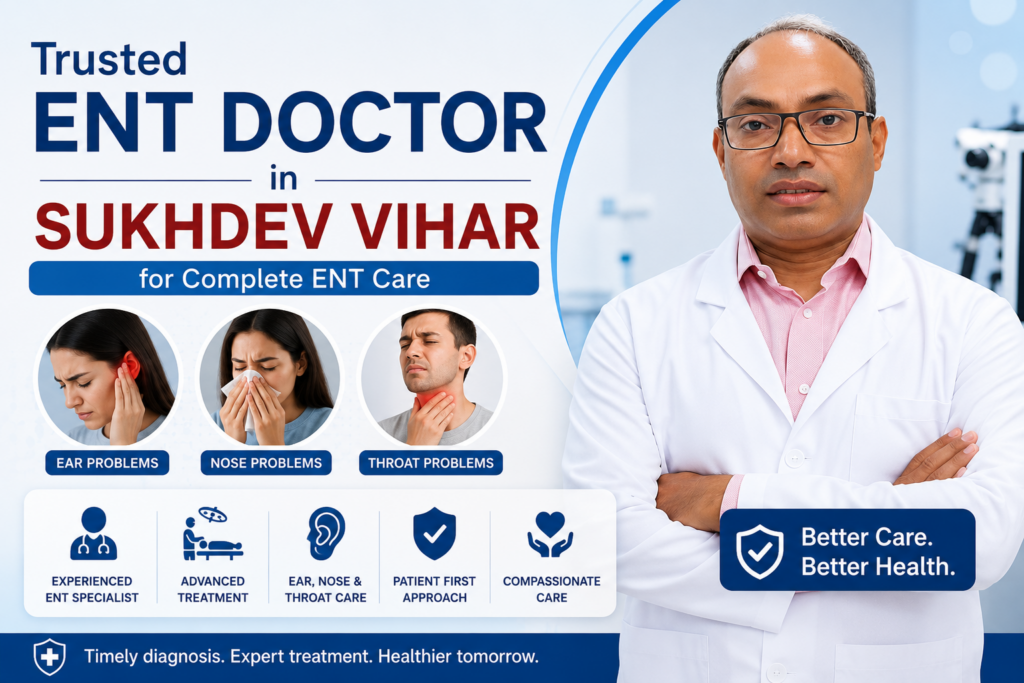 Trusted ENT Doctor in Sukhdev Vihar for Complete ENT Care Trusted ENT Doctor in Sukhdev Vihar for Complete ENT Care
